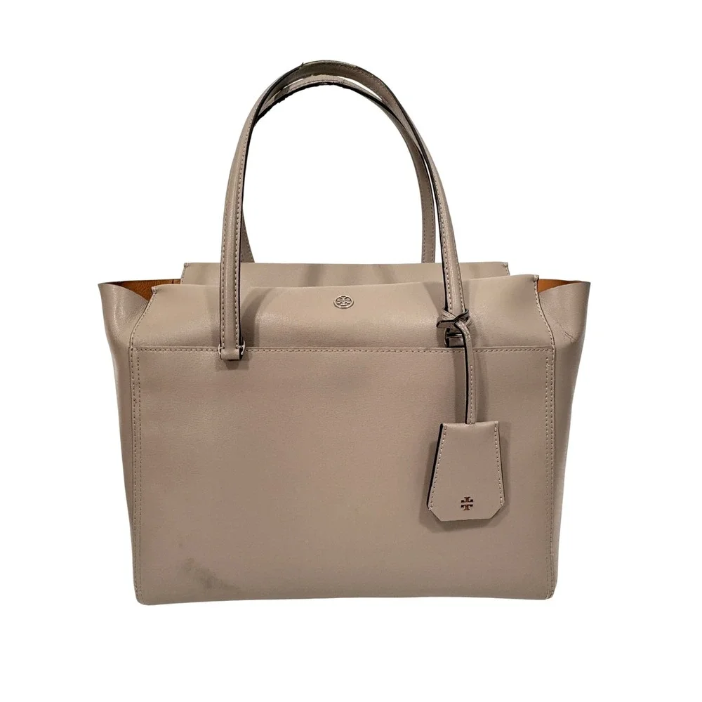 Tory Burch Parker Triple Compartment Tote Bag Leather Shoulder Bag